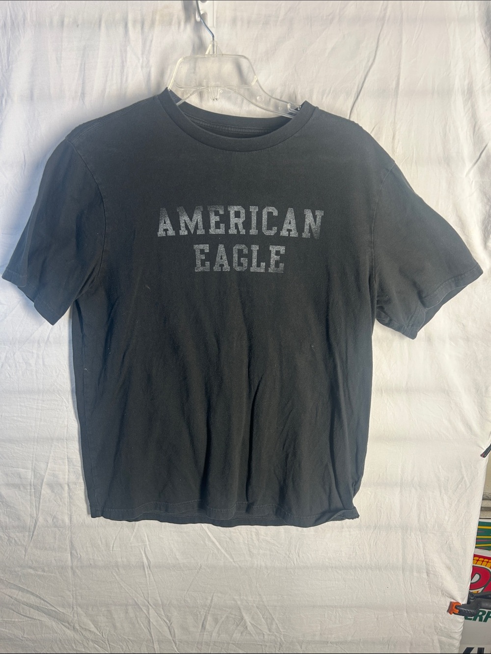 American Eagle Outfitters Black Short Sleeve Logo Tee